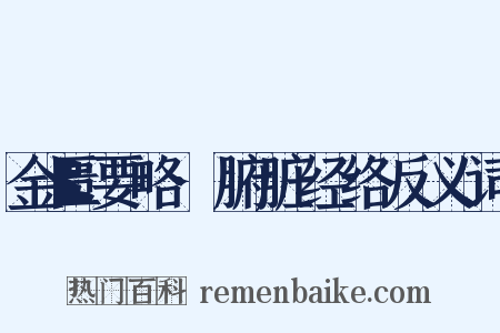 金匮要略·腑脏经络反义词是什么意思的图片